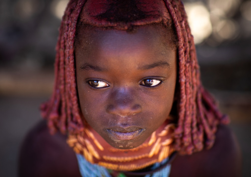 Mumuhuila tribe girl portrait, Huila Province, Chibia, Angola
