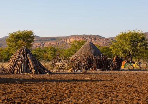 Himba tribe huts, Cunene Province, Oncocua, Angola