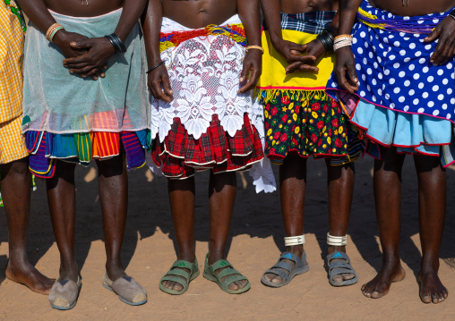 Mudimba tribe women traditional clothing, Cunene Province, Cahama, Angola