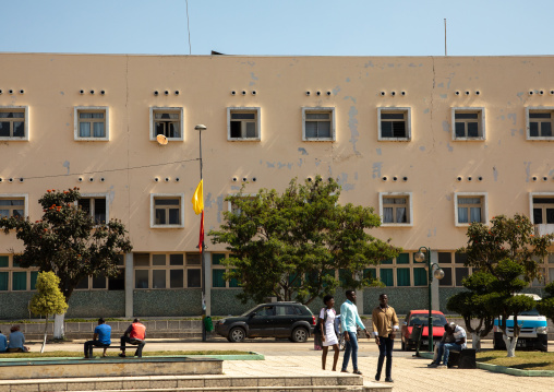 Street view of the city in the main square, Huila Province, Lubango, Angola