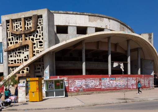 Old portuguese colonial building of the cine teatro Arco Iris, Huila Province, Lubango, Angola