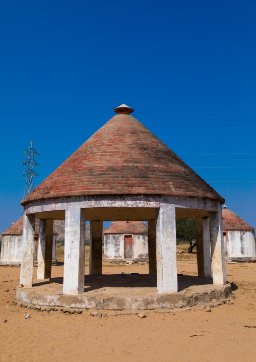 Experimental village for the local people built by the portuguese, Namibe Province, Caraculo, Angola