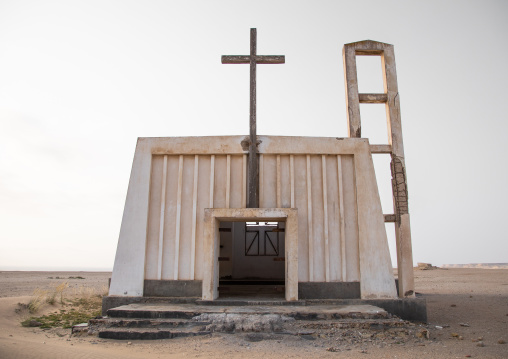Abandoned church from the portuguese colonial times, Namibe Province, Tomboa, Angola