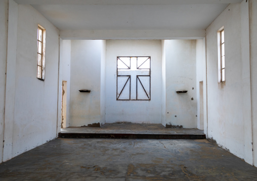 Inside an abandoned church from the portuguese colonial times, Namibe Province, Tomboa, Angola