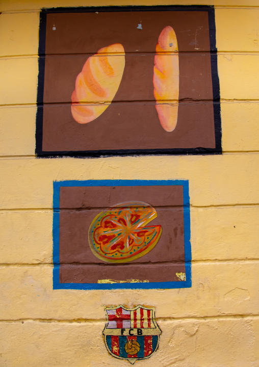 Bakery mural painting advertisement, Namibe Province, Namibe, Angola