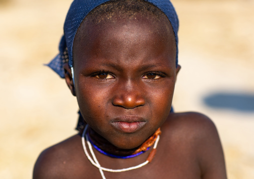 Portrait of a mucubal tribe girl, Namibe Province, Virei, Angola