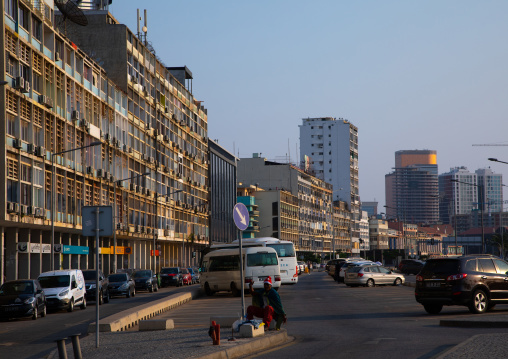 Buildings along the Marginal promenade called avenida 4 de fevereiro, Luanda Province, Luanda, Angola