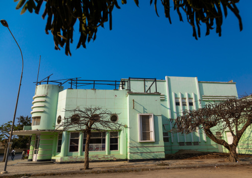 Art deco portuguese colonial building formerly cine teatro Imperium, Benguela Province, Lobito, Angola