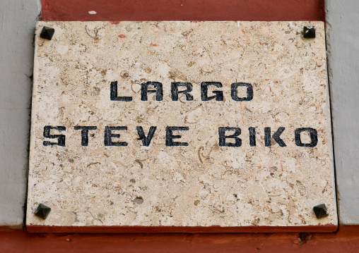 Steve Biko street road sign, Benguela Province, Lobito, Angola
