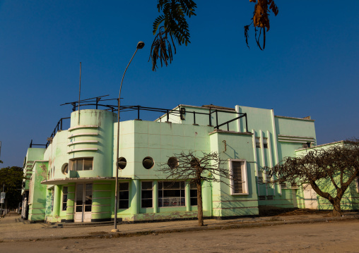 Art deco portuguese colonial building formerly cine teatro Imperium, Benguela Province, Lobito, Angola