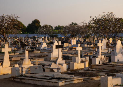 Tombs in a cemetery, Benguela Province, Catumbela, Angola