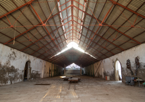 Inside an old portuguese colonial warehouse, Benguela Province, Benguela, Angola