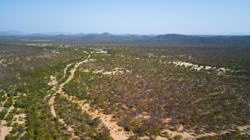 Landscape aerial view, Cunene Province, Oncocua, Angola