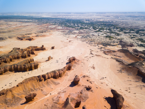 Aerial view of rock formations, Cunene Province, Curoca, Angola