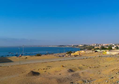 View of the harbor and the bay, Namibe Province, Namibe, Angola