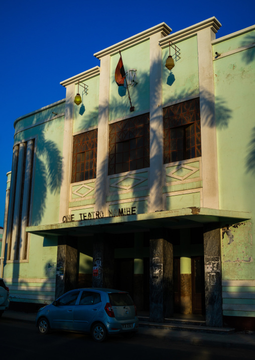 Old portuguese colonial building of the cine teatro Namibe, Namibe Province, Namibe, Angola