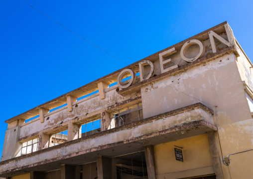 Old portuguese colonial building of the cine teatro odeon, Huila Province, Lubango, Angola