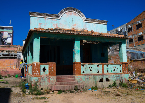 Damaged old portuguese colonial house, Huila Province, Lubango, Angola