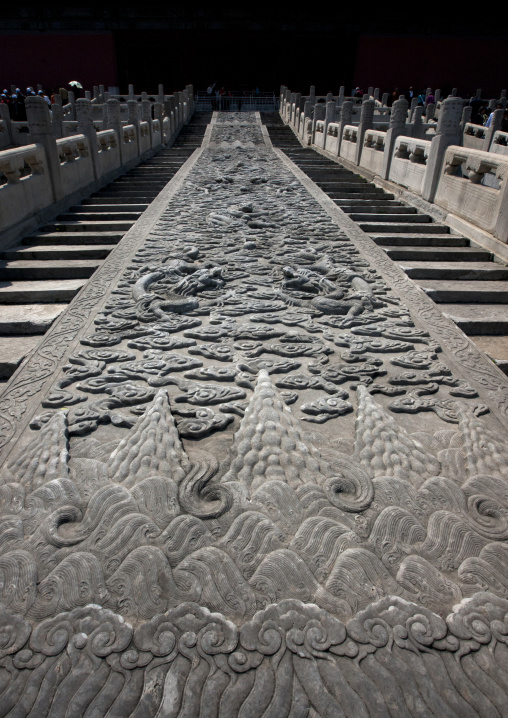 Forbidden City Stone Stairs, Beijing, China