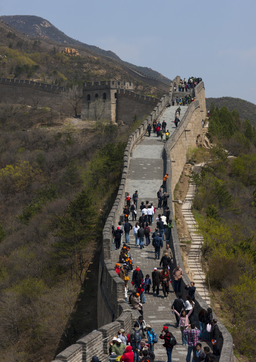 Crowd On The Great Wall, Beijing, China
