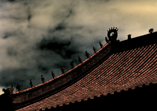 Yuantong Buddhist Temple Roof, Kunming, Yunnan Province, China