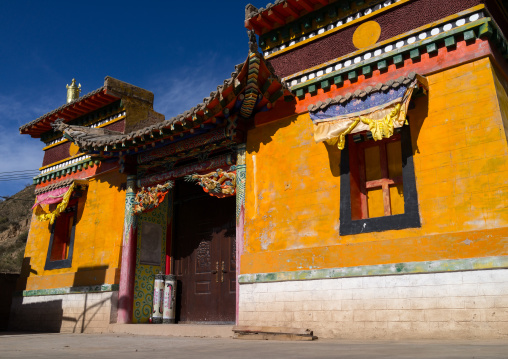 Yellow temple in Rongwo monastery, Tongren County, Longwu, China