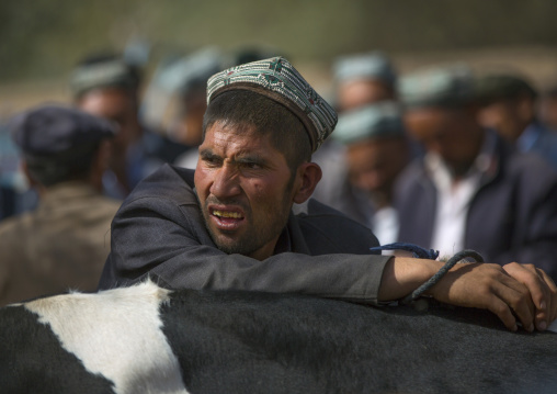 Uyghur Man, Opal Village Market, Xinjiang, China, Xinjiang Uyghur Autonomous Region, China
