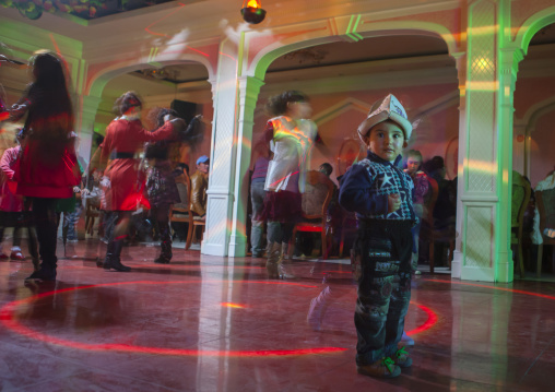Tajik and kyrgyz People Dancing At A Party, Xinjiang Uyghur Autonomous Region, China