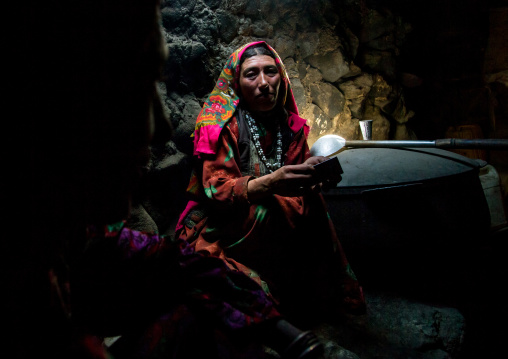 Wakhi nomad woman in the mountains, Big pamir, Wakhan, Afghanistan