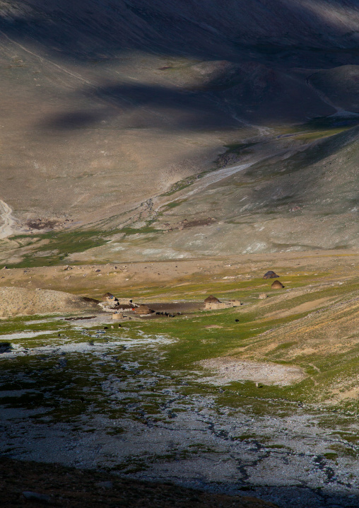 Wakhi village in the pamir mountains, Big pamir, Wakhan, Afghanistan