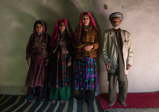Afghan family inside their house, Badakhshan province, Wuzed, Afghanistan