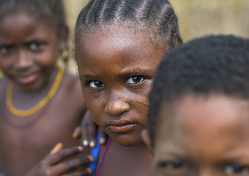 Benin, West Africa, Gossoue, fulani peul tribe little girls