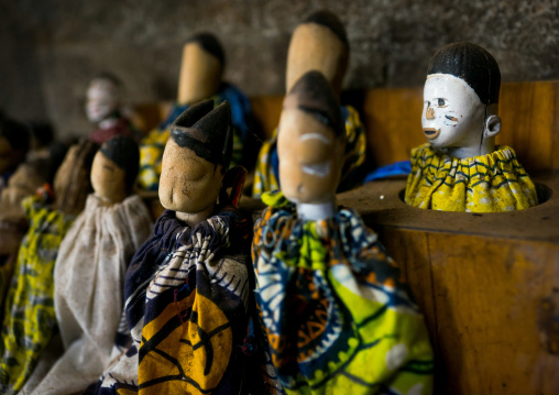 Benin, West Africa, Bopa, carved wooden figures made to house the soul of dead twins