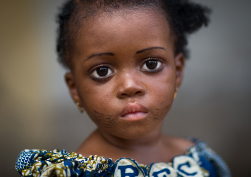 Benin, West Africa, Copargo, miss aïcha from bariba ethny with scars on the face