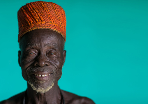 Benin, West Africa, Taneka-Koko, traditional healer called mister tcholi portrait