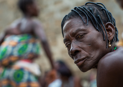 Benin, West Africa, Bopa, woman during a voodoo ceremony