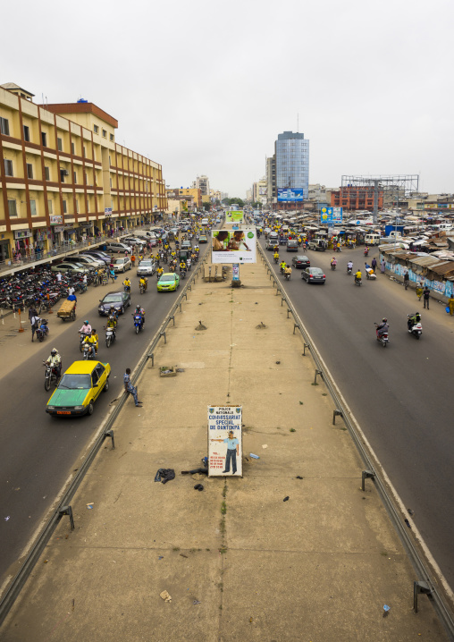 Benin, West Africa, Cotonou, dantokpa market road