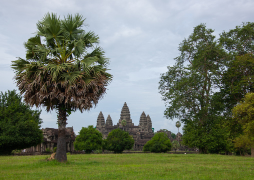 The exterior view of Angkor wat, Siem Reap Province, Angkor, Cambodia