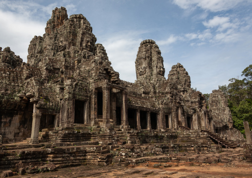 The bayon khmer temple at angkor, Siem Reap Province, Angkor, Cambodia