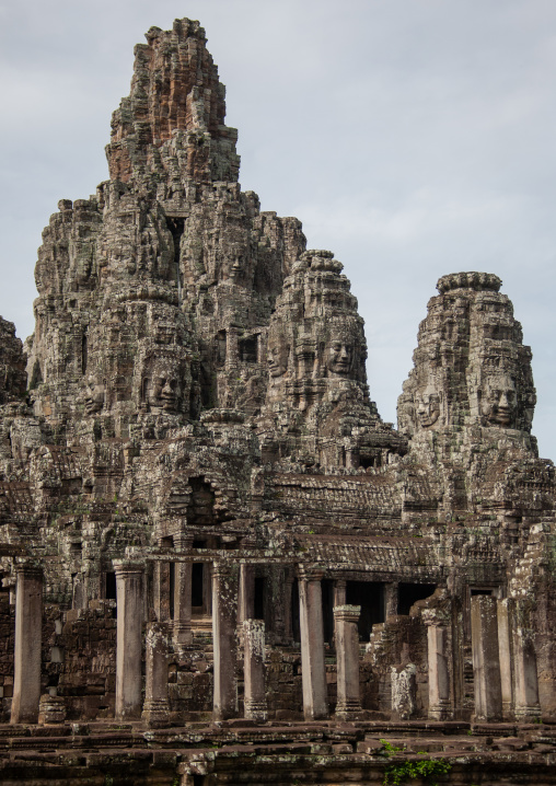 The bayon khmer temple at angkor, Siem Reap Province, Angkor, Cambodia