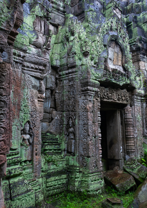 Old ruins of a temple in Angkor wat, Siem Reap Province, Angkor, Cambodia