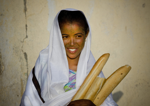 Young Woman With French Bread, Tadjourah, Djibouti