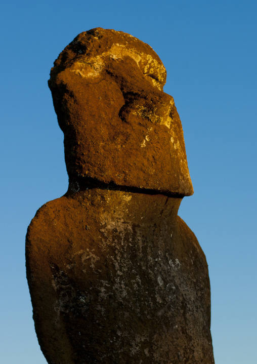 Moai In Ahu Akivi, Easter Island, Chile