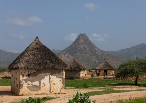 Huts in a village, Semien-Keih-Bahri, Keren, Eritrea