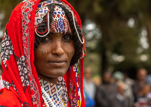 Afar tribe woman during expo festival, Central region, Asmara, Eritrea