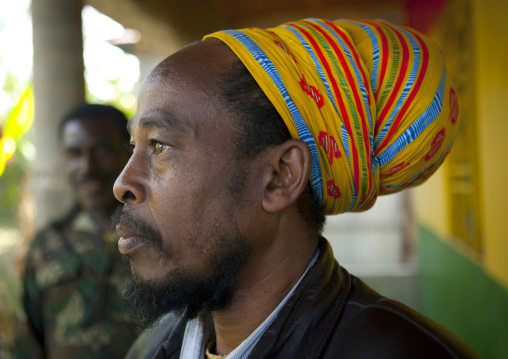 Rasta Priest Paul With Colourful Headscarf, Shashemene, Oromia Region, Ethiopia
