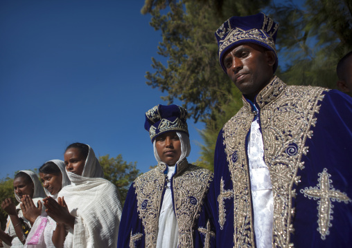 Newlyweds at their wedding ceremony, Zway, Ethiopia