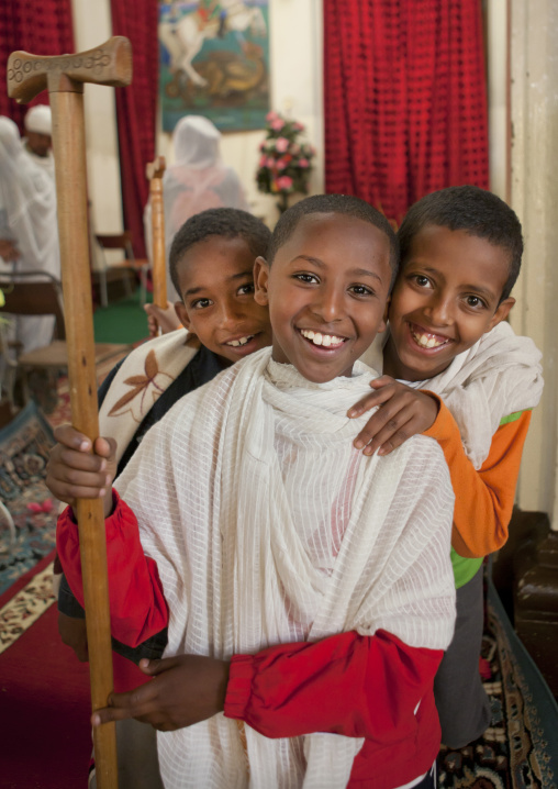Smiling Kids In Harar Church, Ethiopia