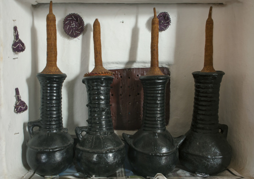 Butter Jars In A Traditional Harari House, Harar, Ethiopia