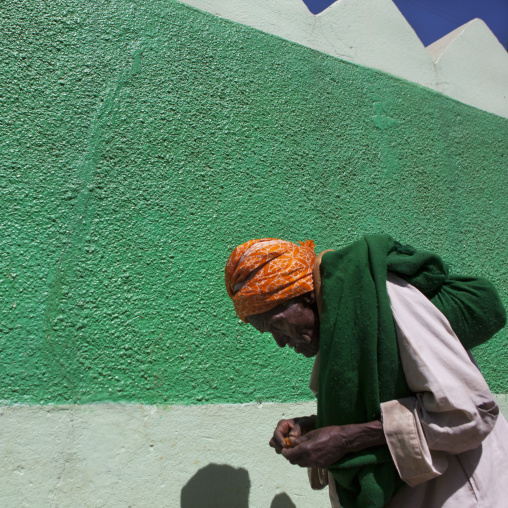 Old Bended Man In Harar, Ethiopia